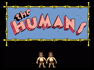 Human Race: The Jurassic Levels title screen for Amiga